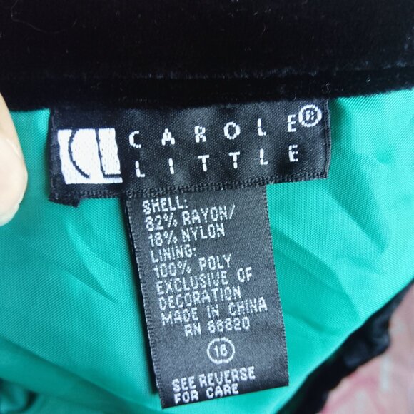 VTG Y2K Black Velvet Sequin Boho Victorian Fairy Whimisygoth Flowy Midi Skirt - Picture 9 of 9